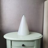 All glass white cone table lamp, 80
