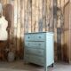 Commode de style Art Déco verte (rénovée)