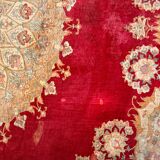 Extra fine Ghoum carpet from Iran in silk, signed Bahrami.