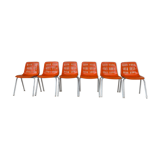 6 Grosfillex chairs