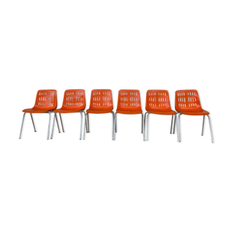 6 Grosfillex chairs