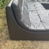 Incanto Italy modular corner sofa in brown leather