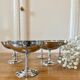 Set of 9 vintage silver stainless steel dessert bowls