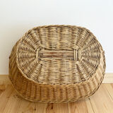 Old wicker laundry rack