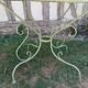 Salon de jardin 1 table 4 chaises fer forgé ancien vert Provence