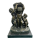 Bronze piece depicting 3 cherubs signed J. DASTE - 1950s