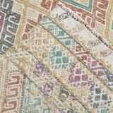 3x9 Soft Pastel Kilim Runner Rug, 81x286Cm