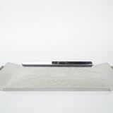 Stainless steel tray, Italian design, 1970s, made in Italy