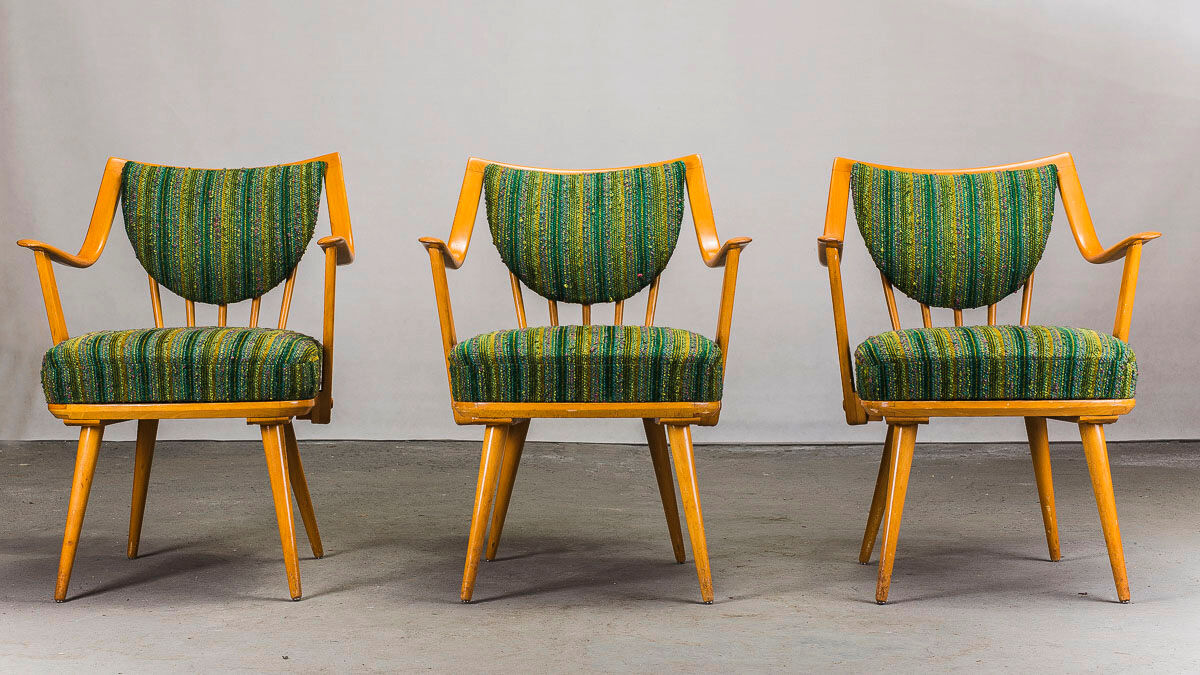 German Beech Armchairs from Casala, 1950s, set of 6
