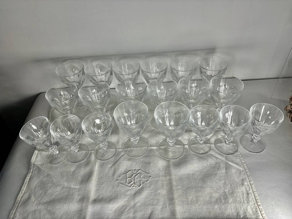 Verres cristal vintage1980 x 20