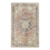 Pale Red & Cream Classic Vintage Rug, 202x325Cm
