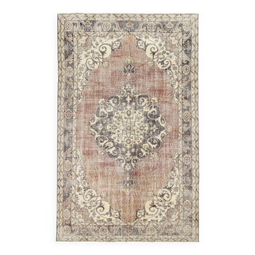 Pale Red & Cream Classic Vintage Rug, 202x325Cm