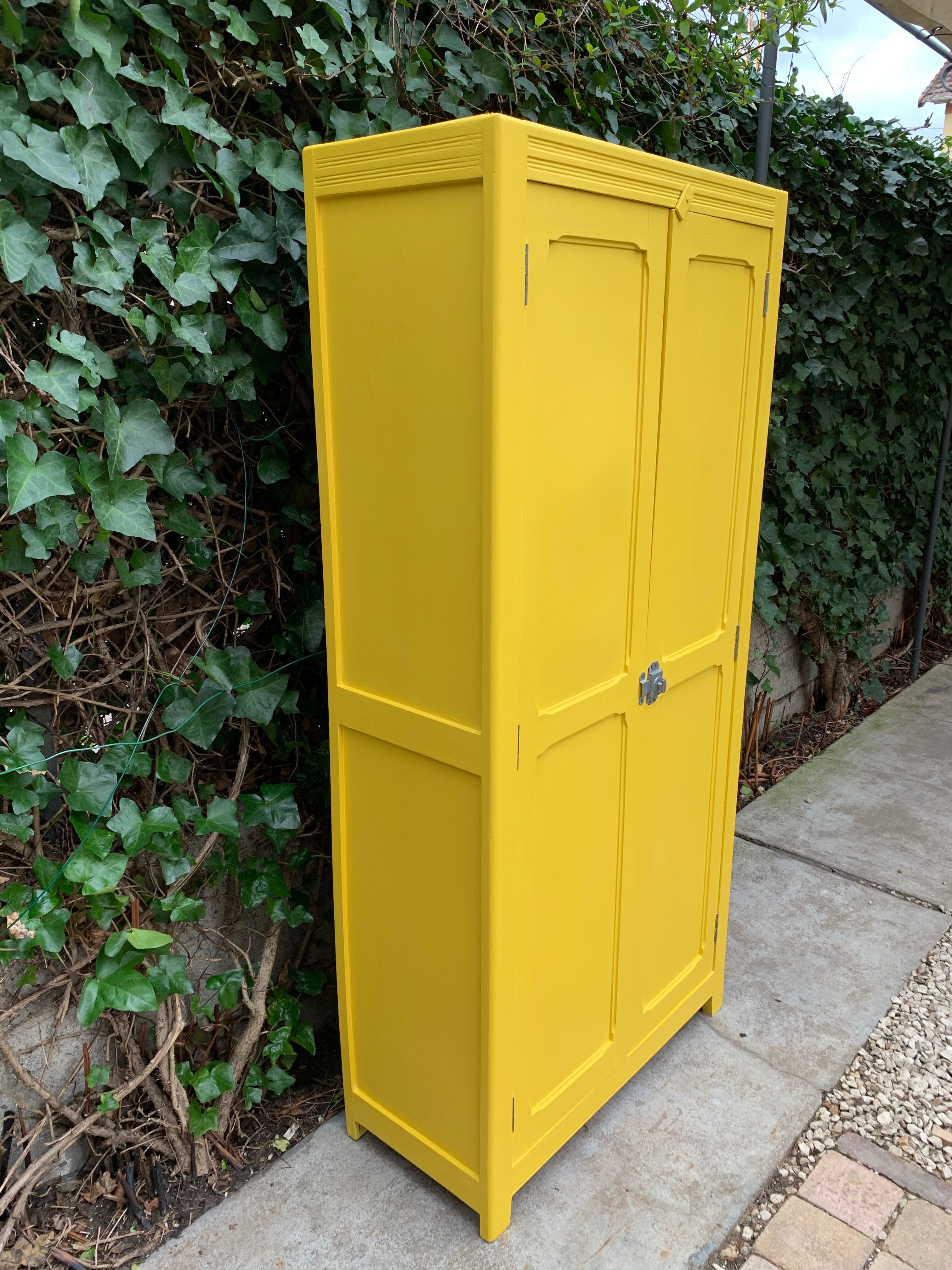 Powdered yellow parisian wardrobe 1950
