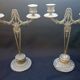 WMF Antique Art Nouveau Candlestick Pair Jugendstil  Germany