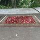 Burgundy genuine wool Persian-style rug from Belgium 200x300cm