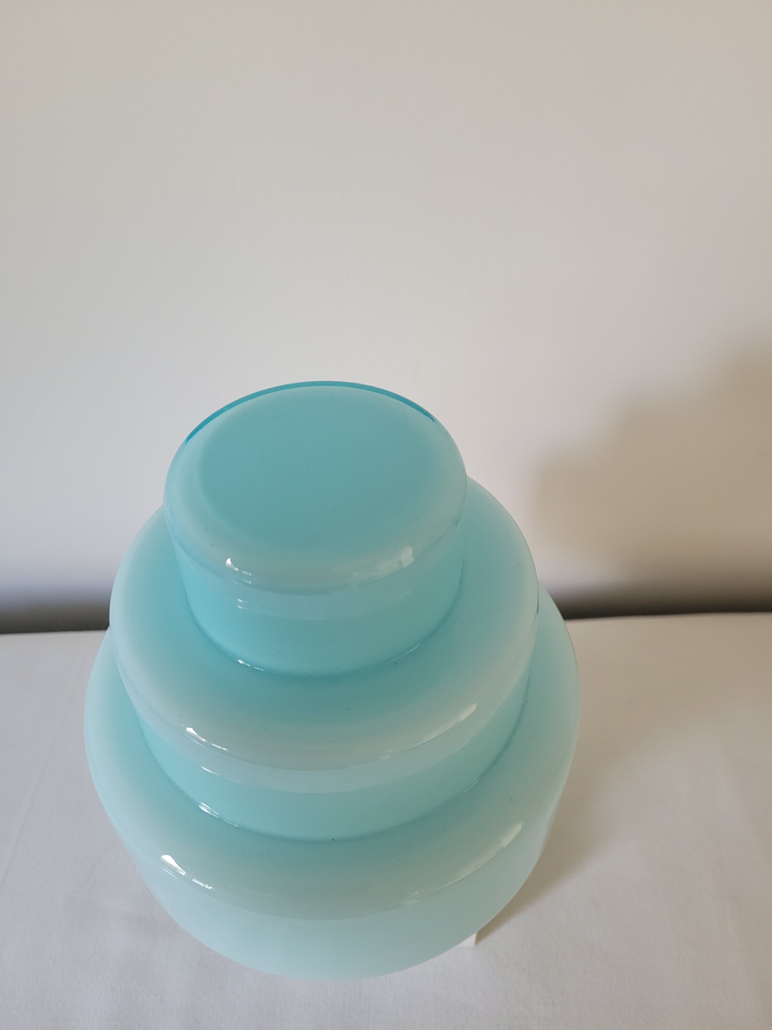 Art Deco blue skyscraper lamp