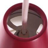 Lampe suspendue à pointe rouge avec du verre fabriquée dans les années 1960.