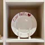 Hand-painted Italian handmade plate "Ciao Bella"