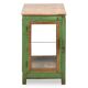 Showcase on patinated wooden legs