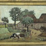 Old table, 1960s farmyard