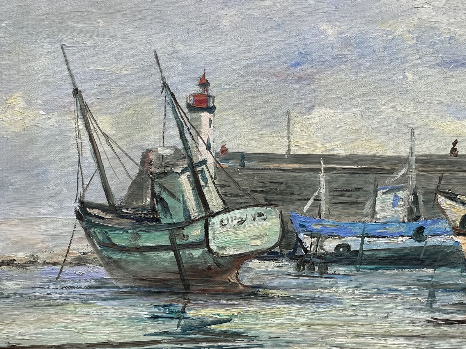 Le port d’Erquy par Maurice Bernard (1927-2005) - 57x65.5cm