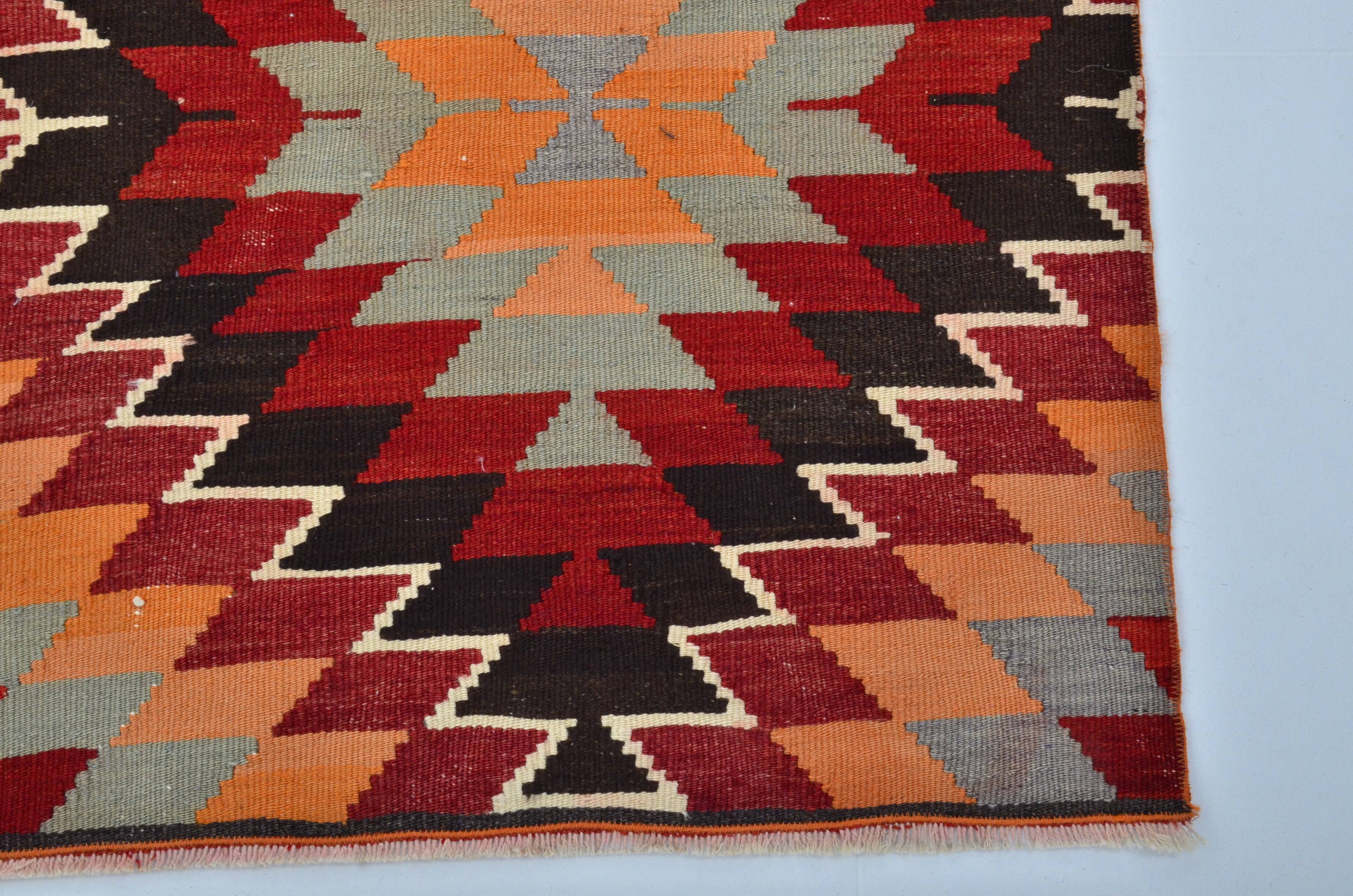 Geometric Anatolian Decorative Kilim Rug sku 3405