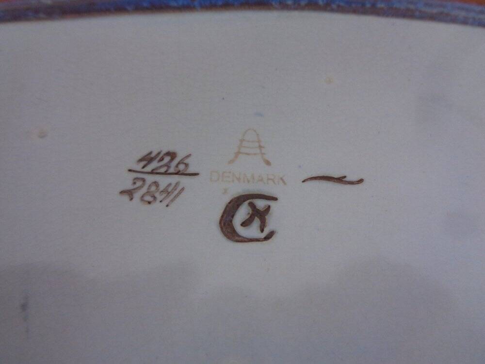 Ceramic 426-2841 Aluminia Plate by Kari Christensen for Royal Copenhagen, Denmark