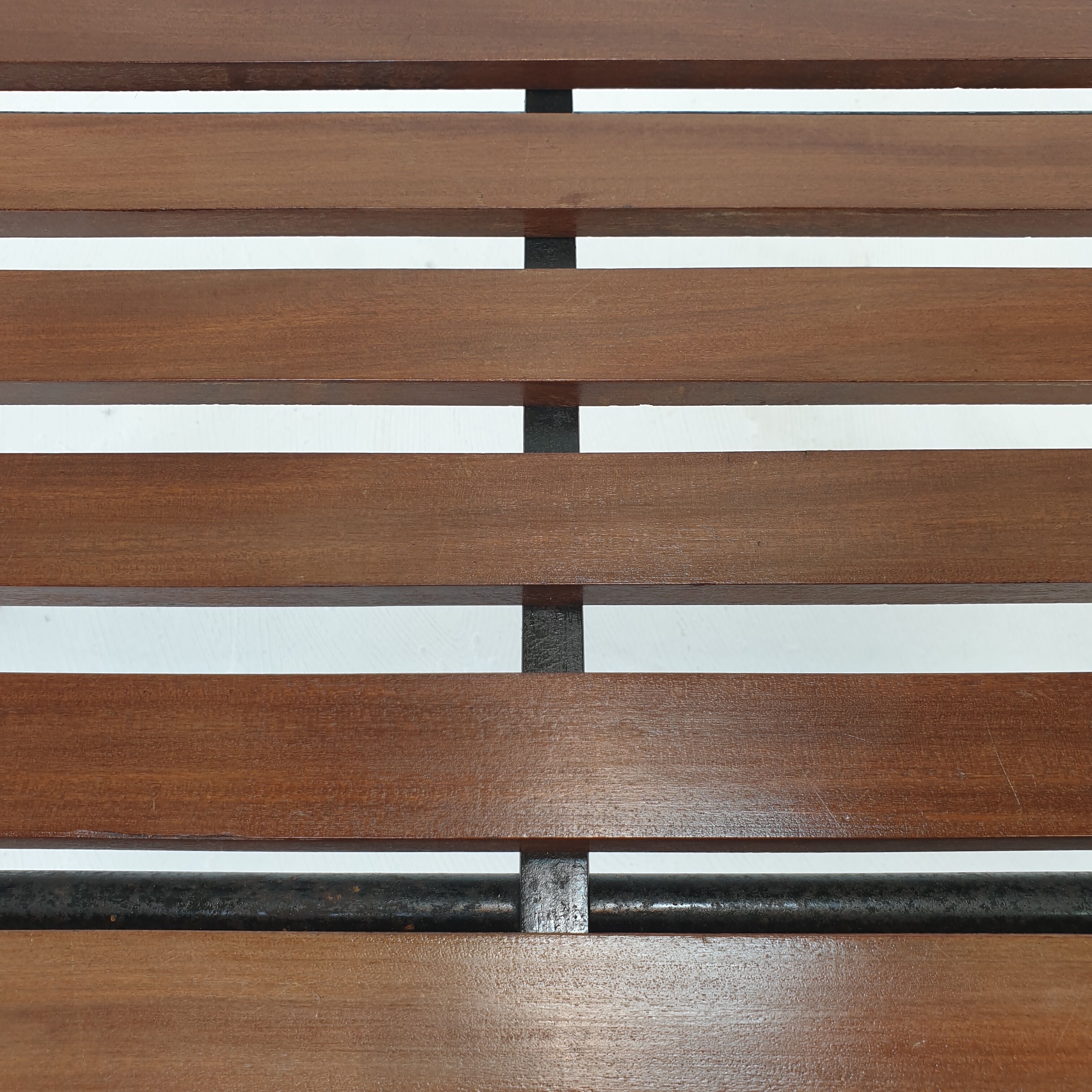 Bench in Teak with Brass Feet, Italy, 1950s