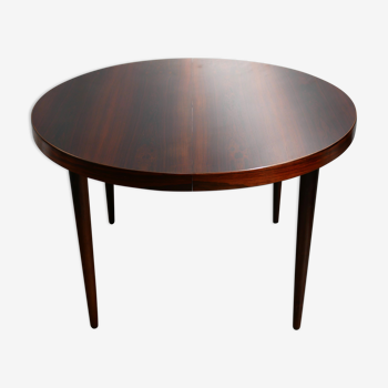 Vintage rosewood extendable Scandinavian round table by Kai Kristiansen for Skovmand and Anders
