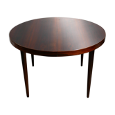 Vintage rosewood extendable Scandinavian round table by Kai Kristiansen for Skovmand and Anders