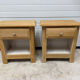 Solid oak bedside table