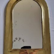 Vintage Moroccan Brass Mirror, Arch Shape, 43 x 29 cm
