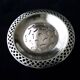 Butter dish, Butterflor butter mold in silver metal