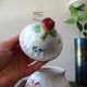 KG LUNÉVILLE "Street Lamp" Sugar bowl earthenware with flower decoration, apple fretel.