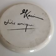 Ceramic plate by Jacques Marie, deer decoration, 1960