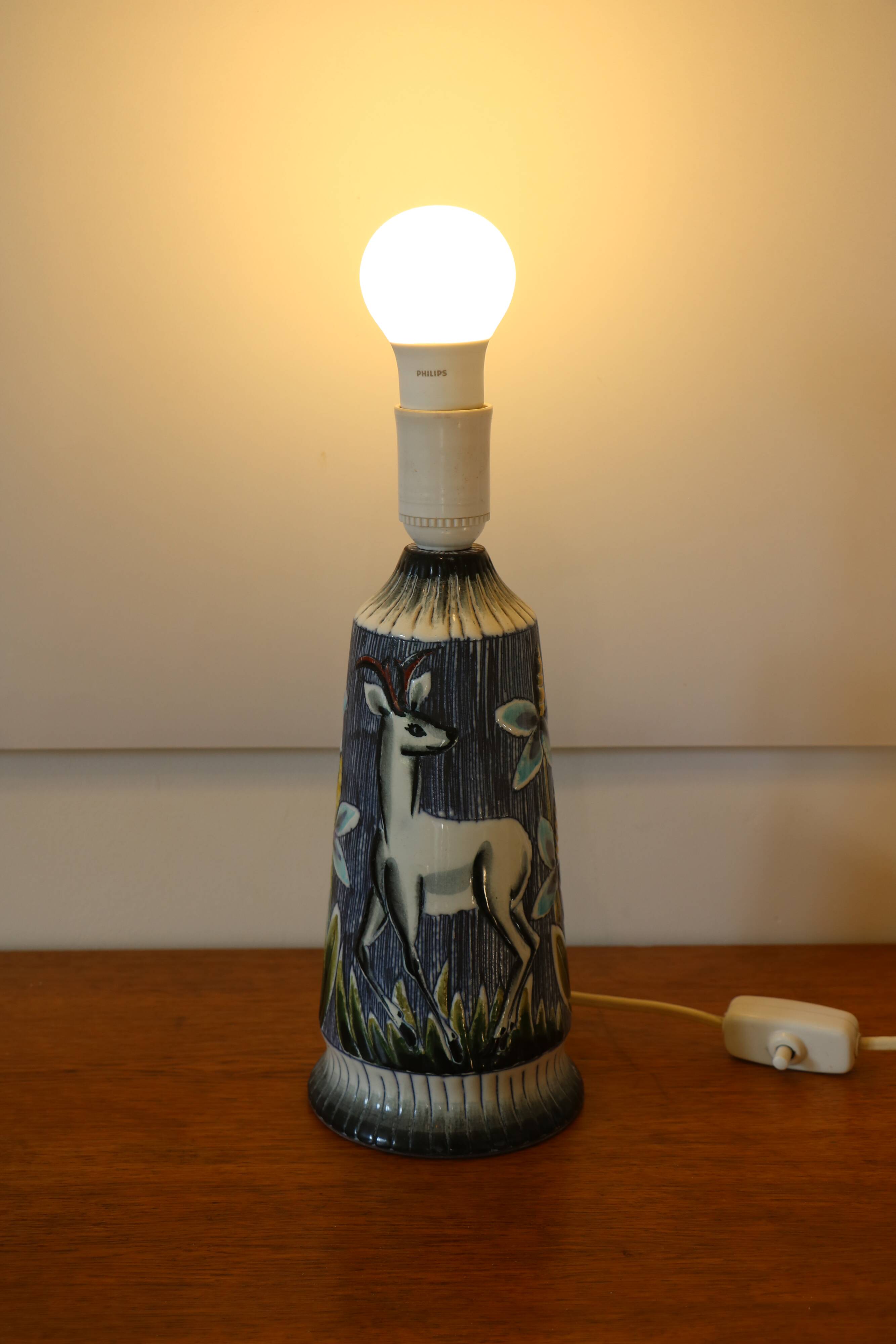 Scandinavian ceramic lamp base by Tilgmans Keramik