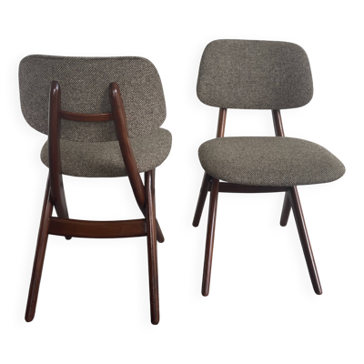 2 chaises ciseaux par Louis van Teeffelen pour Wébé