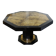 Dining room table in black lacquered hexagonal shape