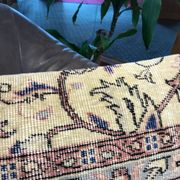 Coussin lombaire délavé vintage avec fleurs 40x60cm