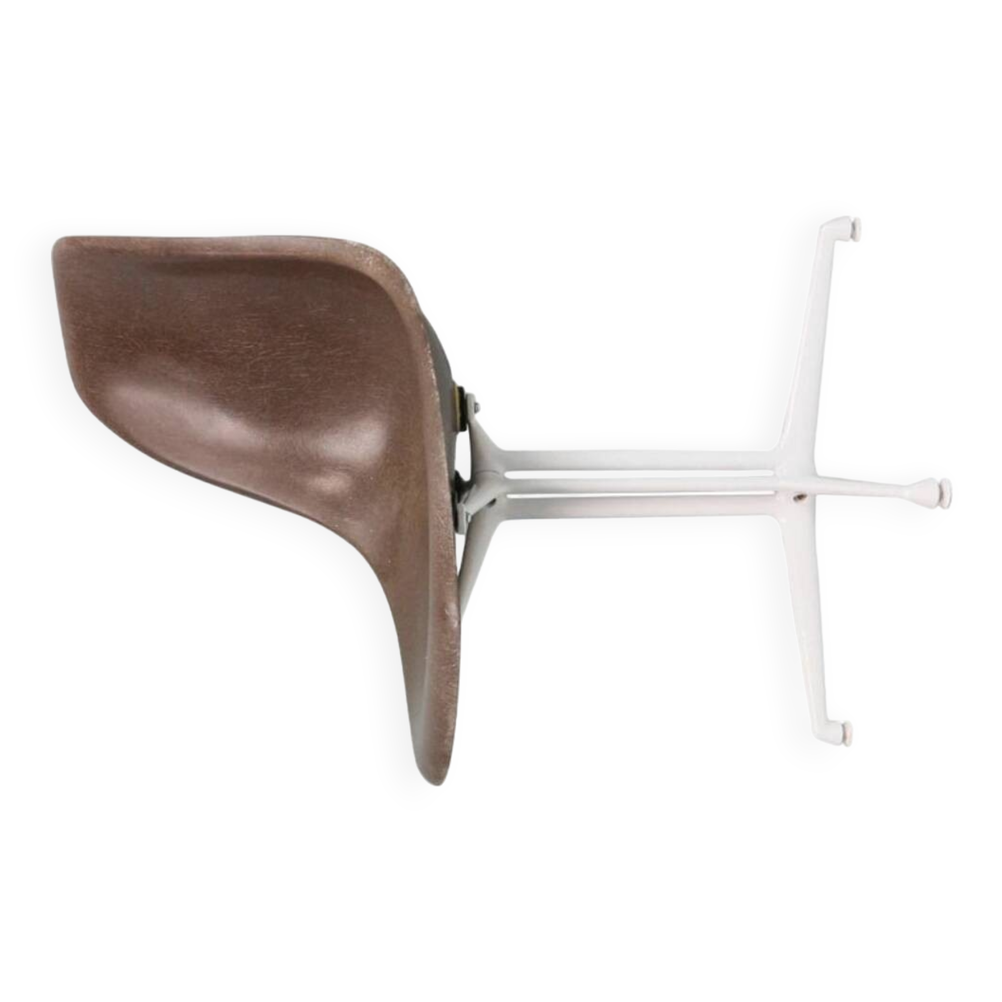 Charles & Ray Eames "La Fonda" Brown Fiberglass Chairs For Herman Miller