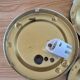 Set of 3 vintage amber moulded glass wall lights and ceiling lights.
