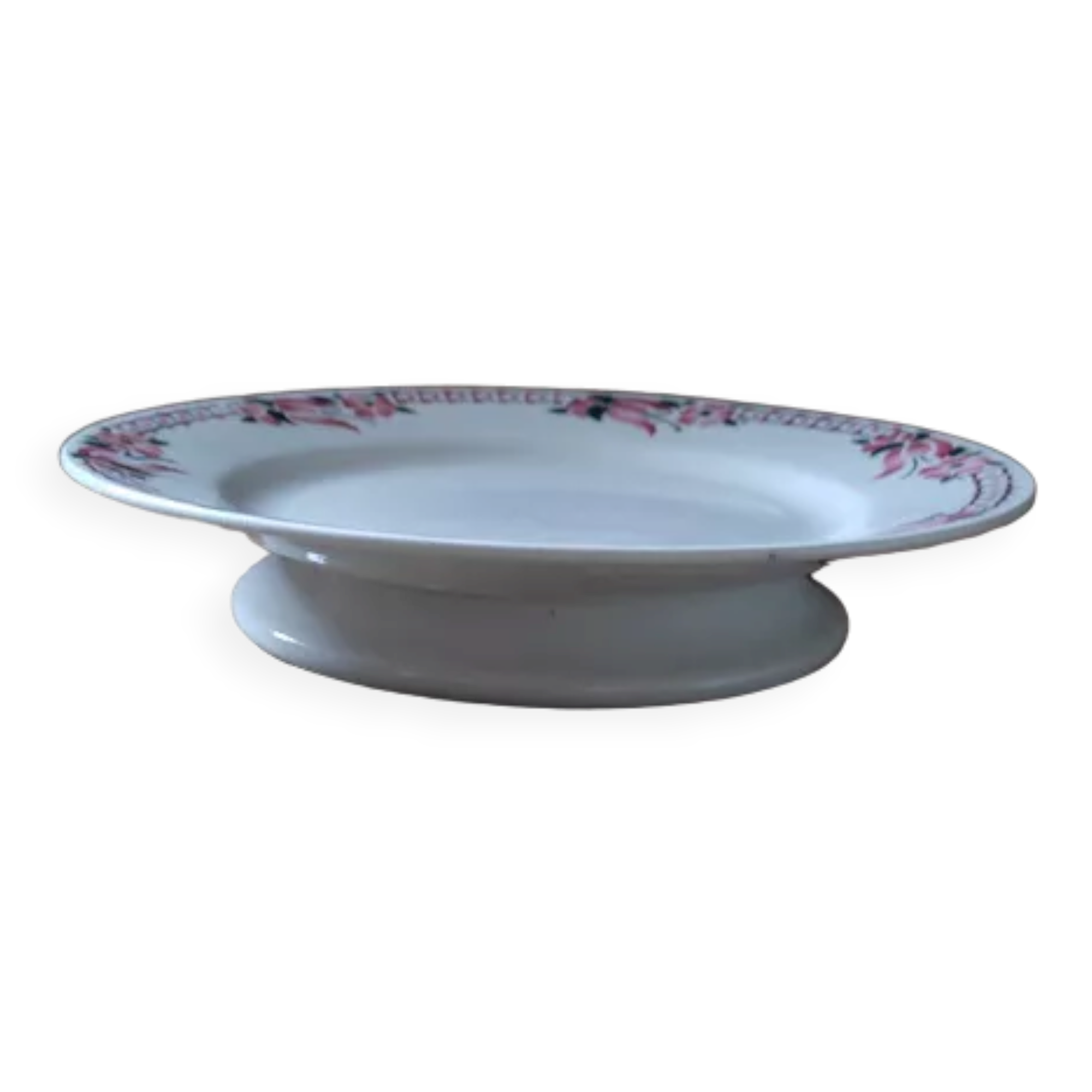 Dish Cake display porcelain St Amand Flowers dp 112270