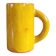 Mustard glazed terracotta mug signed - cup