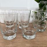 Set of 5 glasses engraved glass cup