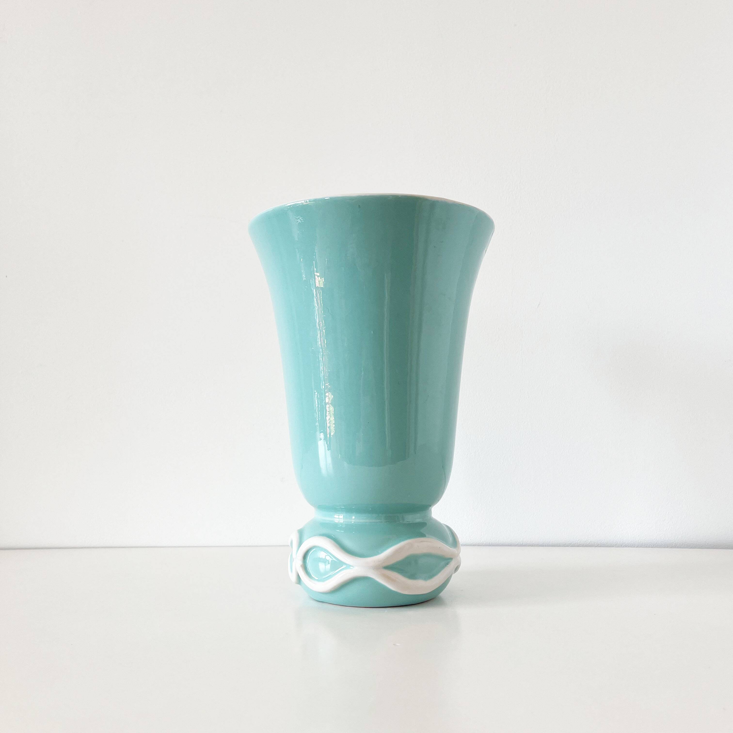 Saint Clement Art Deco Ceramic Vase 1940