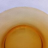 12 assiettes plates Vereco ambre