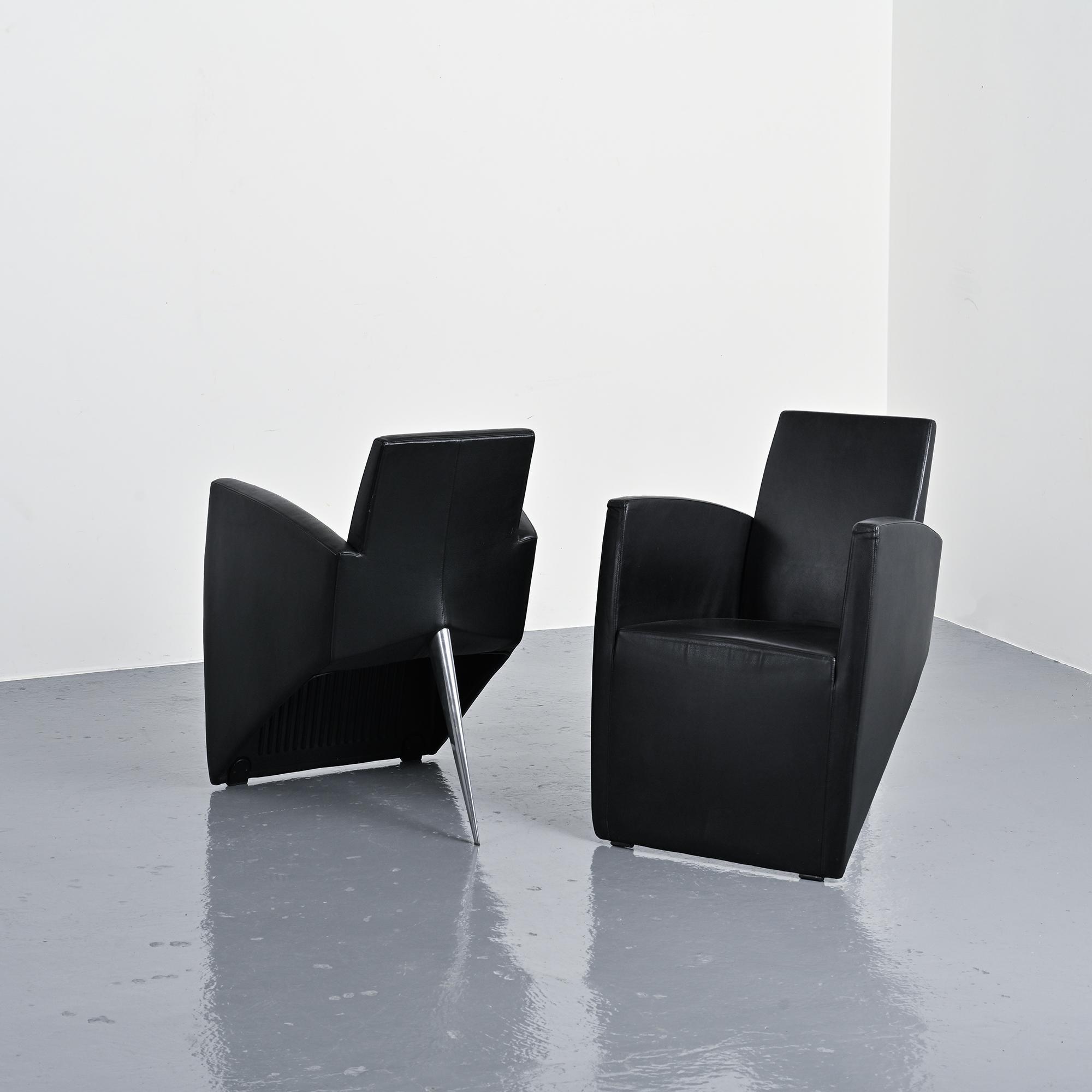 Pair of armchairs J. Lang, Philippe Starck, Driade 1987