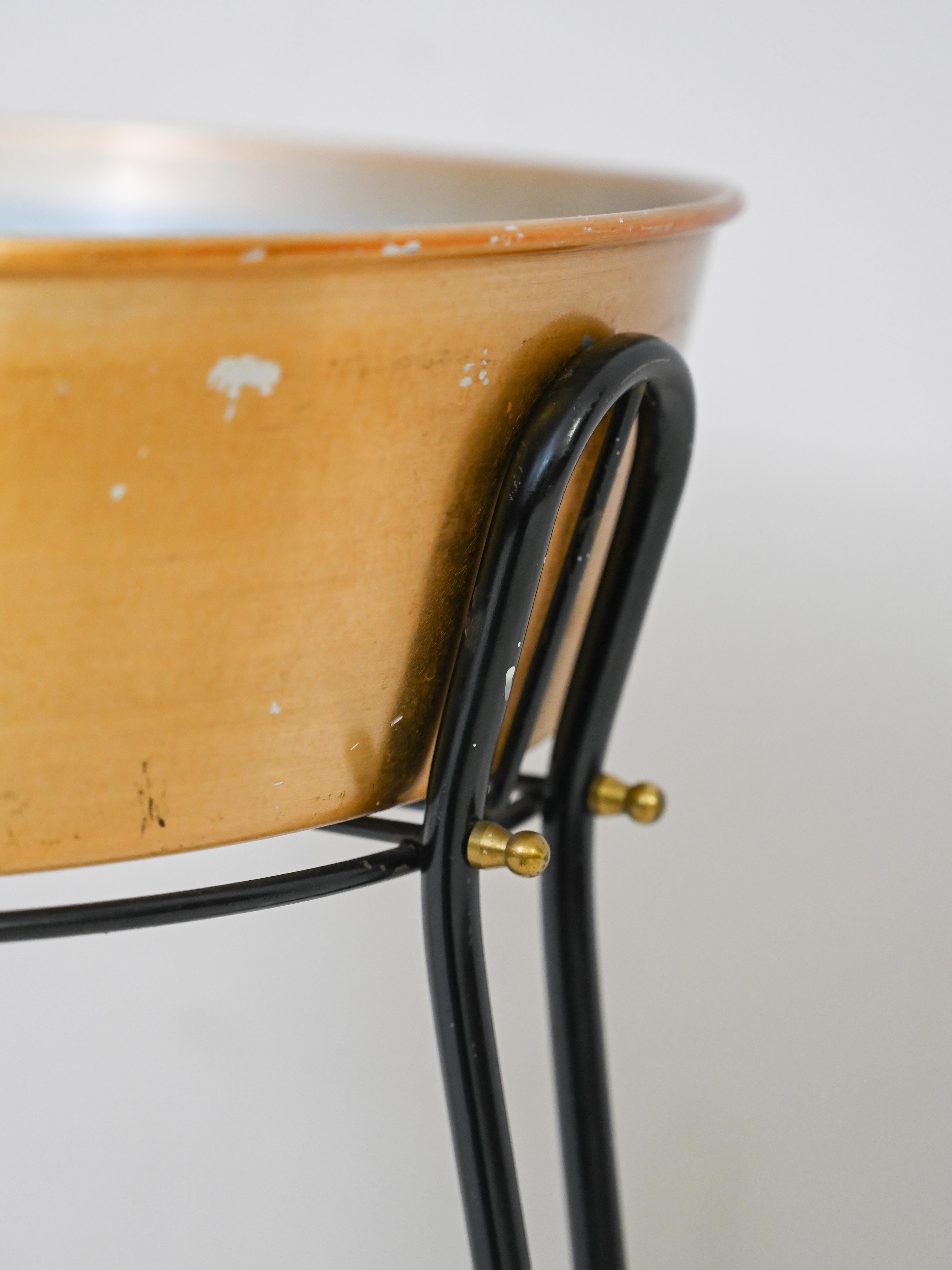 Vintage metal planter