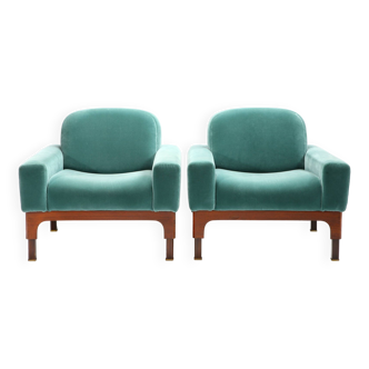 pair of "romantico" armchairs by Piero Ranzani, Elam edition 1950