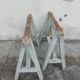 Workshop table in old wood 1950 -3m50
